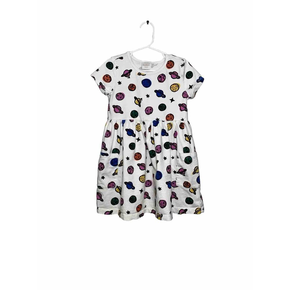 Hanna Andersson Sz 5/110 Solar System Planets Saturn Pluto Space Star Girl Dress